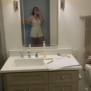 White lace romper